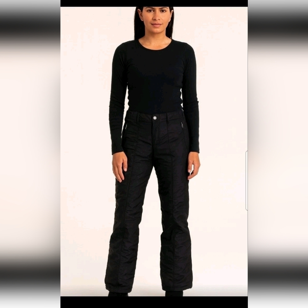 Bogner Womens Black Ski And Snow Designer Luxury Insulated Winter Pants 10 Long